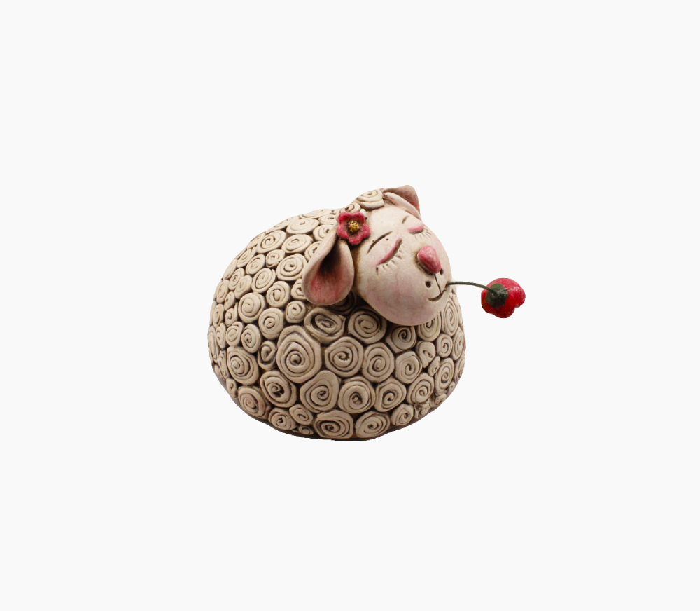 Χειροποίητο Πήλινο Προβατάκι