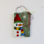 Χριστουγεννιάτικο Καδράκι Χιονάνθρωπος