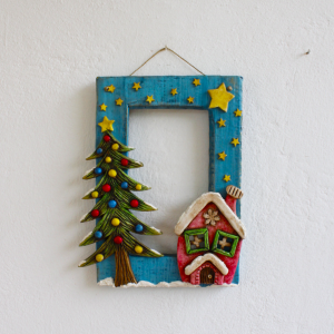 Χριστουγεννιάτικη Χειροποίητη Κορνίζα