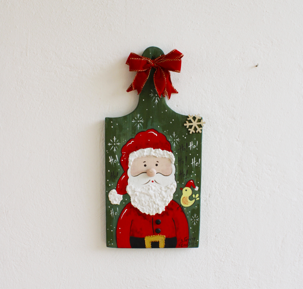 Διακοσμητικό Ξύλο Κοπής Άγιος Βασίλης