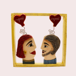 Τετράγωνο Διακοσμητικό Ζευγάρι με Ευχές